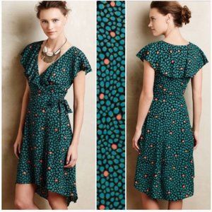 Anthropologie Ruffled Wrap Dress By HD in Paris